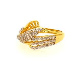 22k Yellow Gold Classy CZ Ring