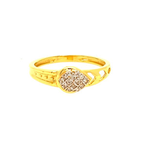 22k Yellow Gold Graceful CZ Ring