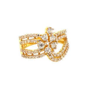 22k Yellow Gold Sunshine CZ Ring