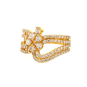 22k Yellow Gold Sunshine CZ Ring