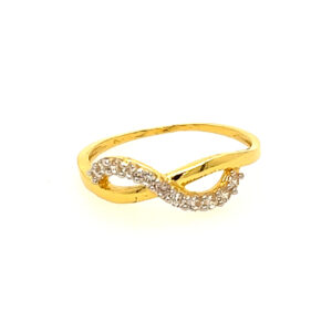 22k Yellow Gold Delight CZ Ring