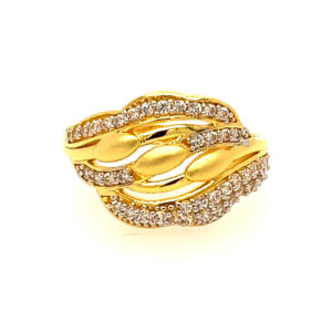 22k Yellow Gold Raisha CZ Ring