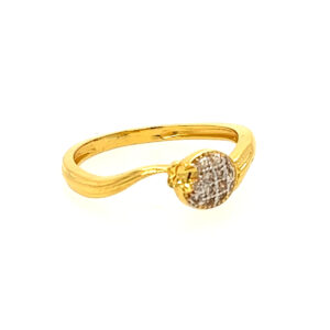 22k Yellow Gold Simple CZ Ring