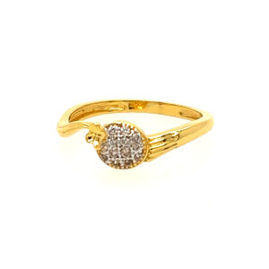 22k Yellow Gold Simple CZ Ring