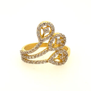 22k Yellow Gold Stunning CZ Ring