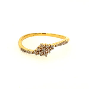 22k Yellow Gold Simple CZ Ring
