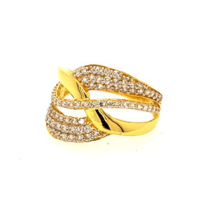 22k Yellow Gold Stunning CZ Ring