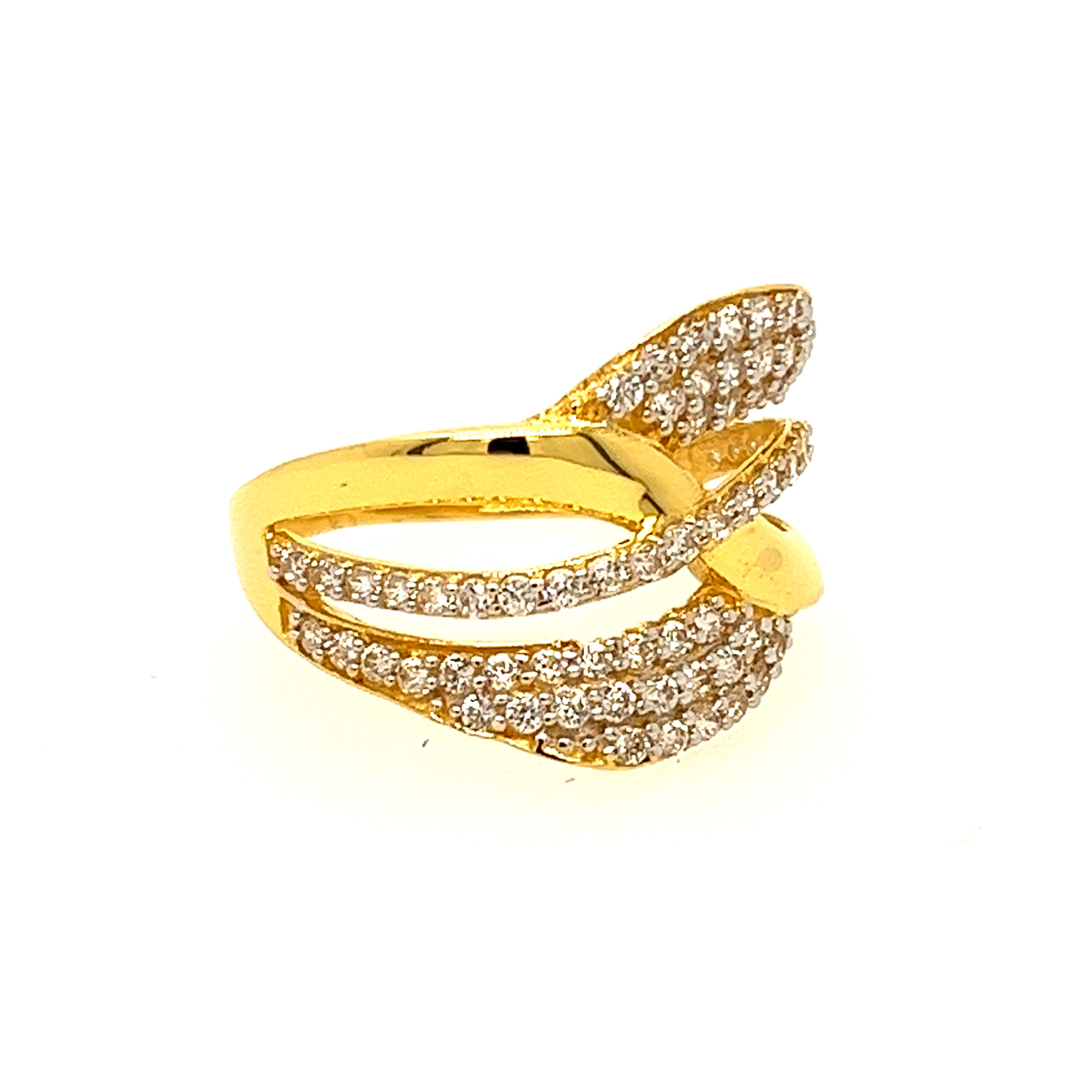 22k Yellow Gold Stunning  CZ Ring