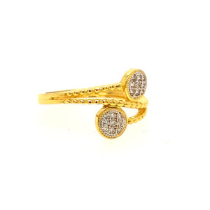 22k Yellow Gold Fancy CZ Ring
