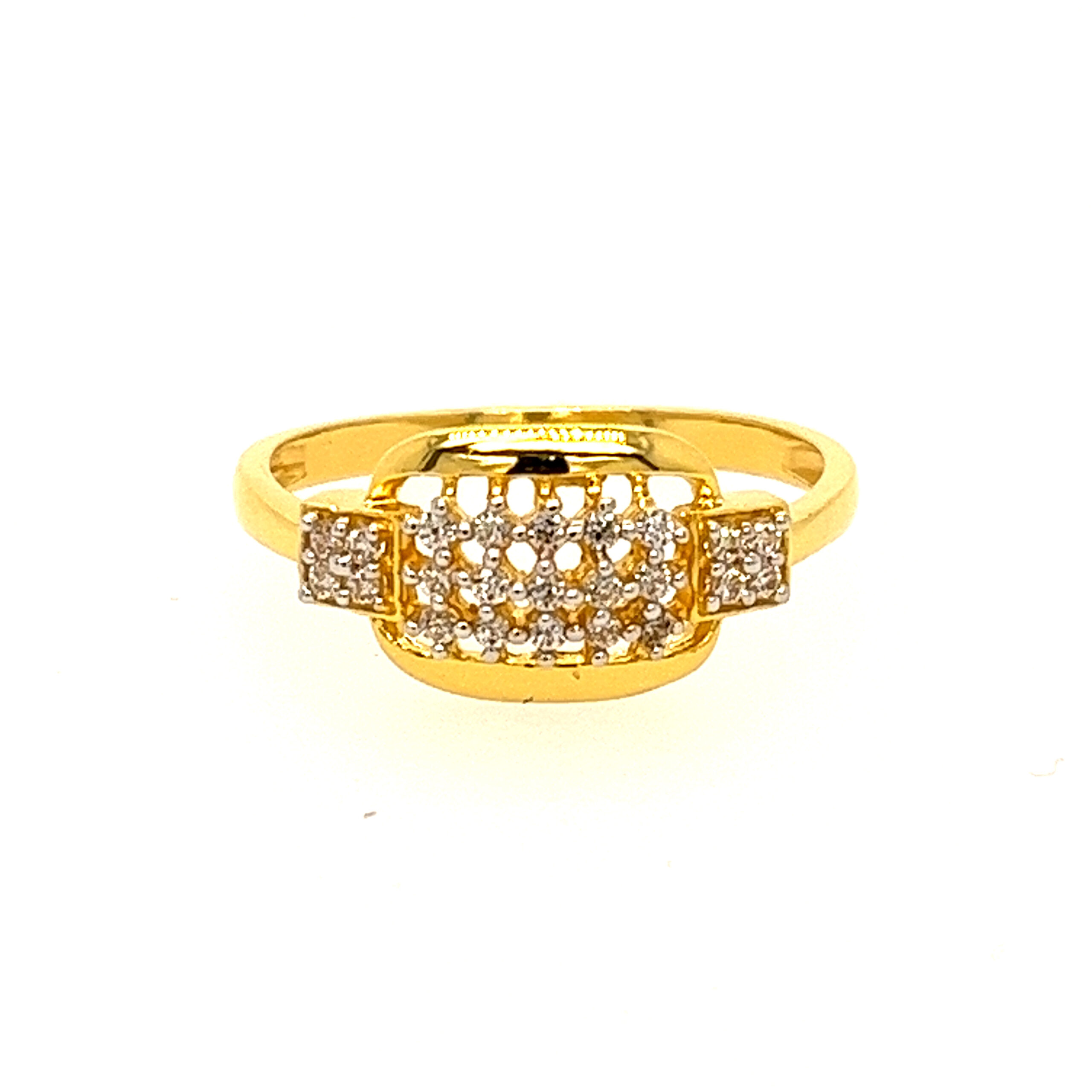 22k Yellow Gold Elite CZ Ring - Image 2