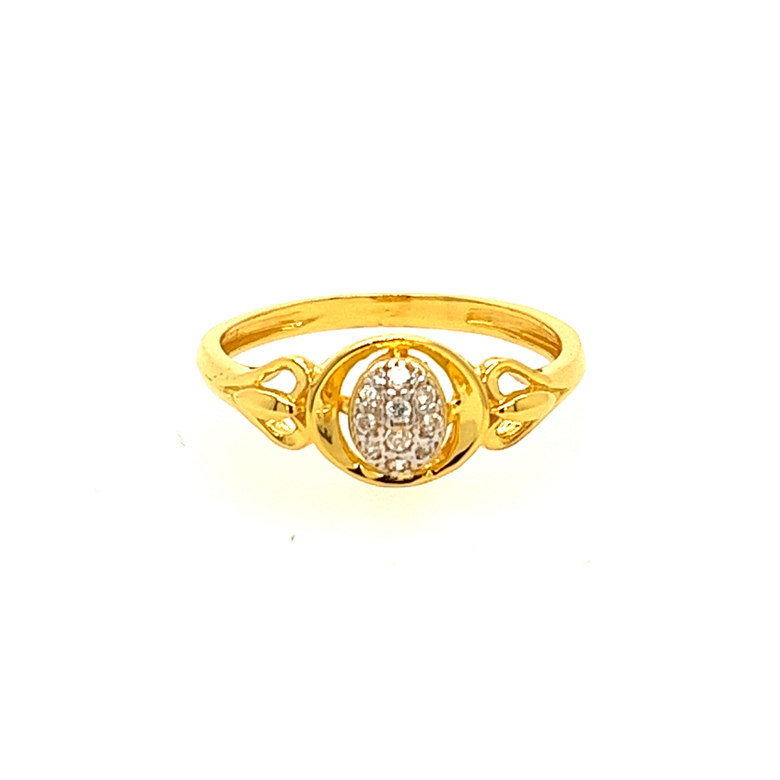 22k Yellow Gold Attractive  CZ Ring