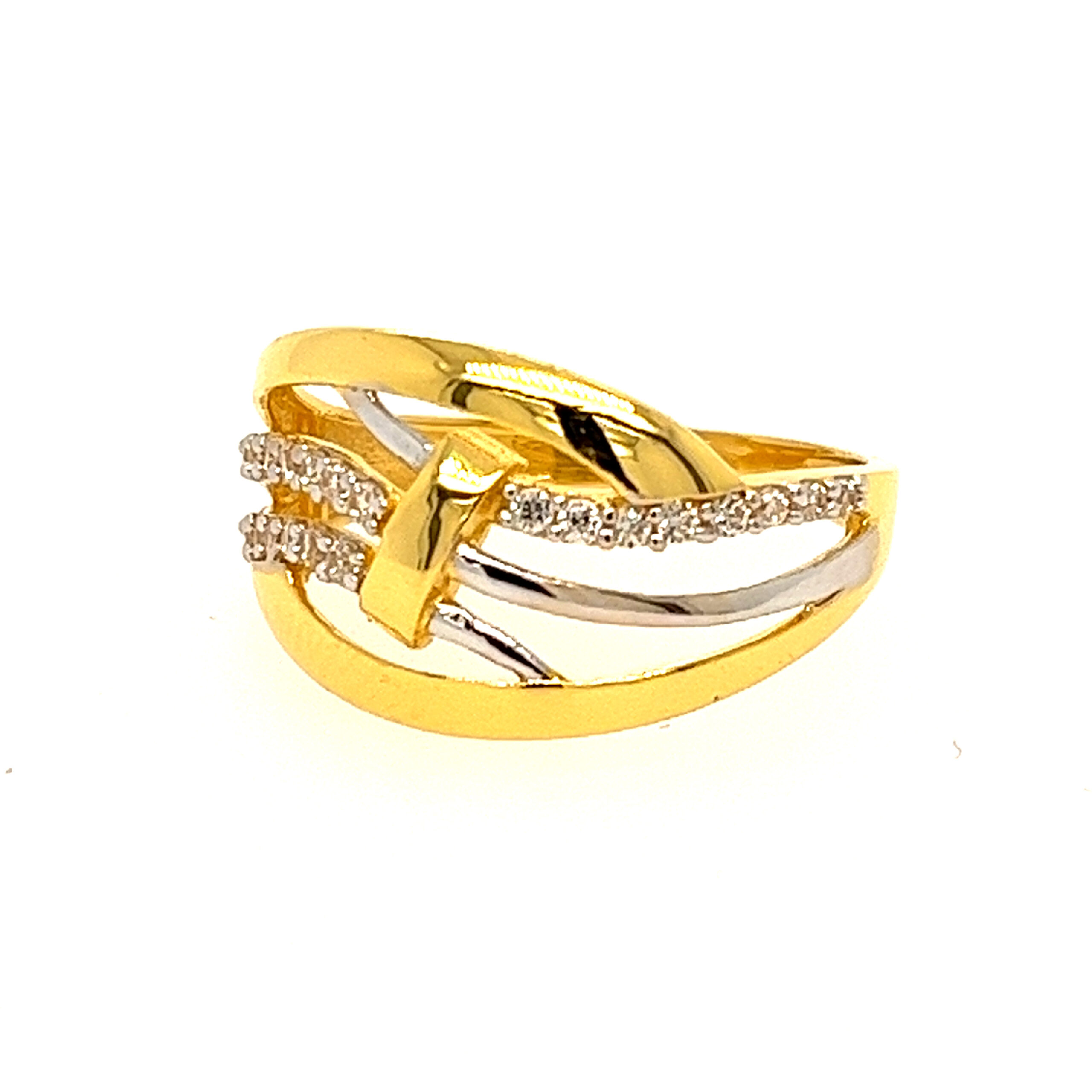 22k Yellow Gold Beautiful  CZ Ring