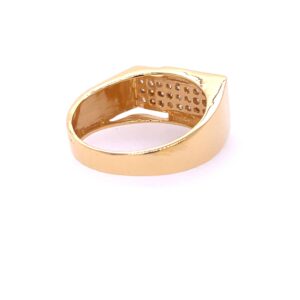 22k Yellow Gold Micro Setting Stone CZ Ring