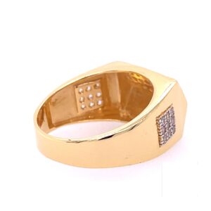 22k yellow gold micro setting stone cz ring