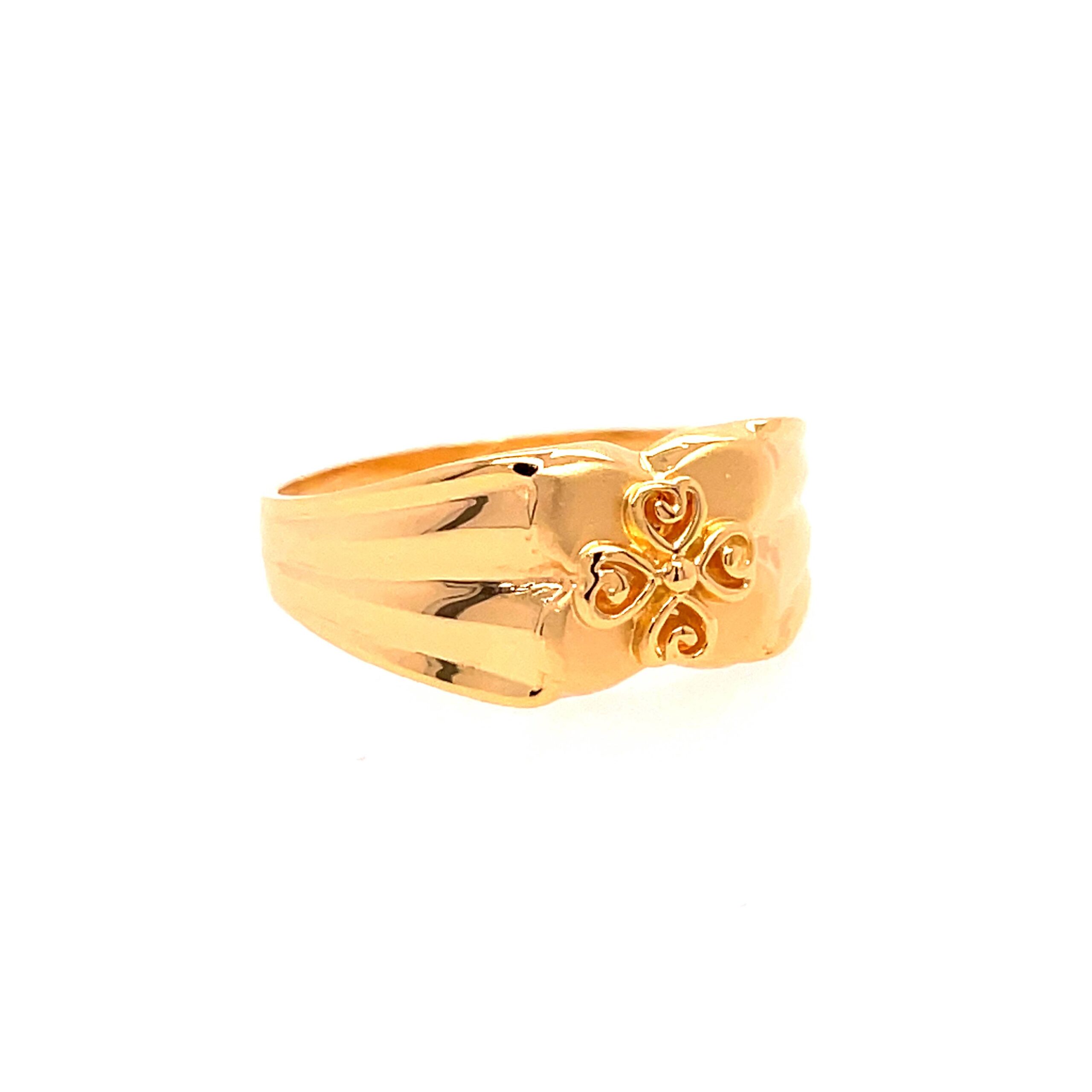 22k Yellow Gold Wedding Plain Ring - Image 3