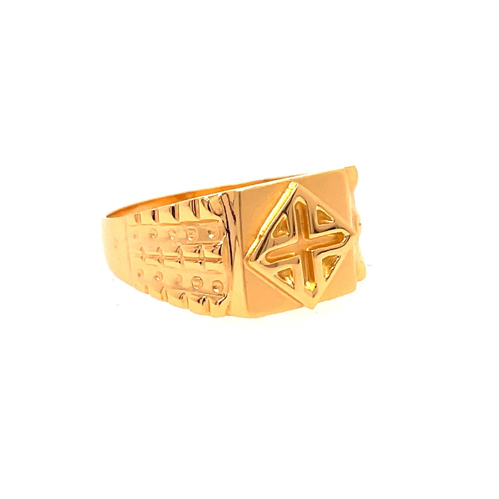22k yellow gold prince plain ring - Image 4