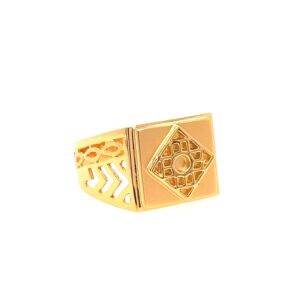 22k yellow gold fancy plain ring