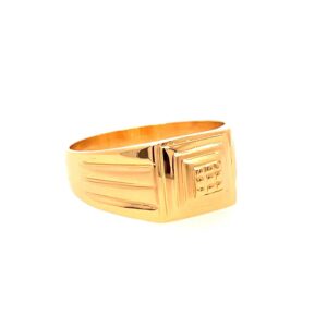 22k yellow gold crown plain ring