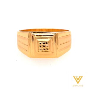 22k yellow gold crown plain ring