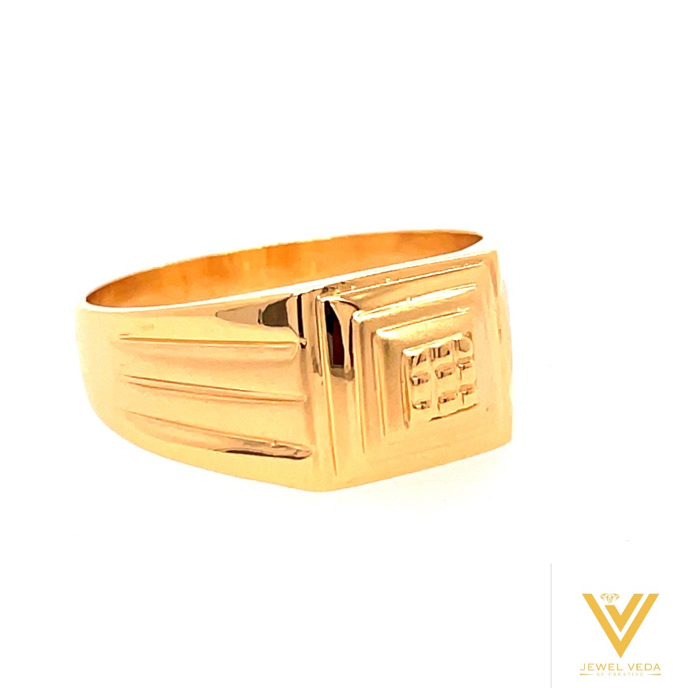 22k yellow gold crown plain ring