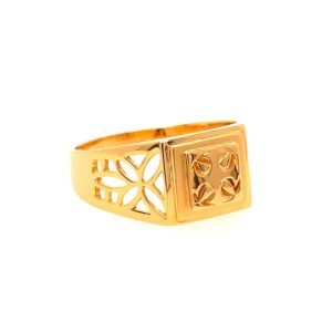 22k yellow gold classy plain ring