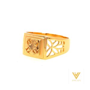 22k yellow gold classy plain ring