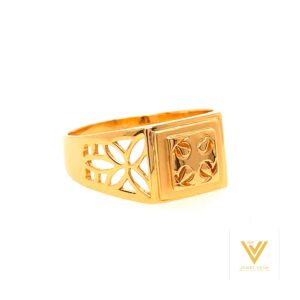 22k yellow gold classy plain ring