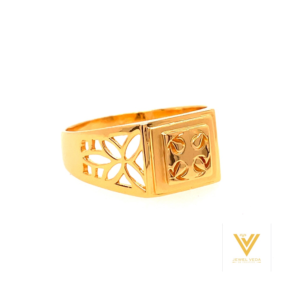 22k yellow gold classy plain ring