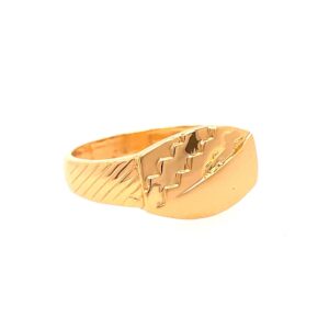 22k yellow gold classic plain ring