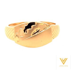 22k yellow gold classic plain ring