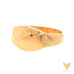 22k yellow gold classic plain ring