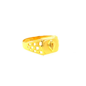 22k yellow gold mystic plain ring