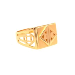 22k yellow gold mighty plain ring