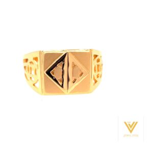 22k yellow gold mighty plain ring