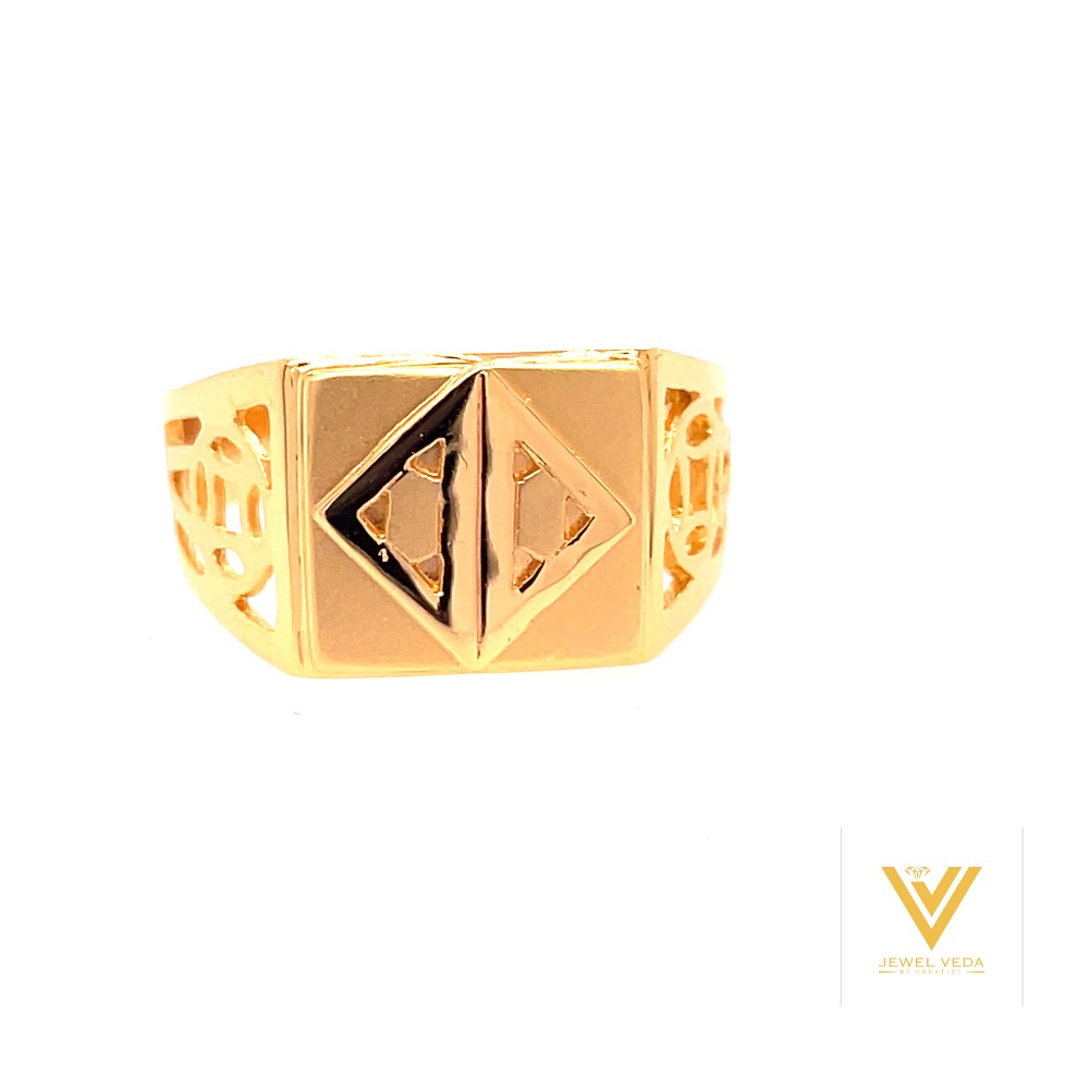 22k yellow gold mighty plain ring - Image 3