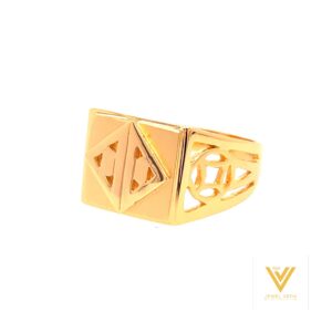 22k yellow gold mighty plain ring
