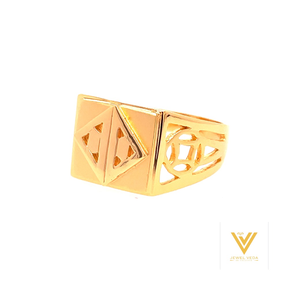 22k yellow gold mighty plain ring - Image 2