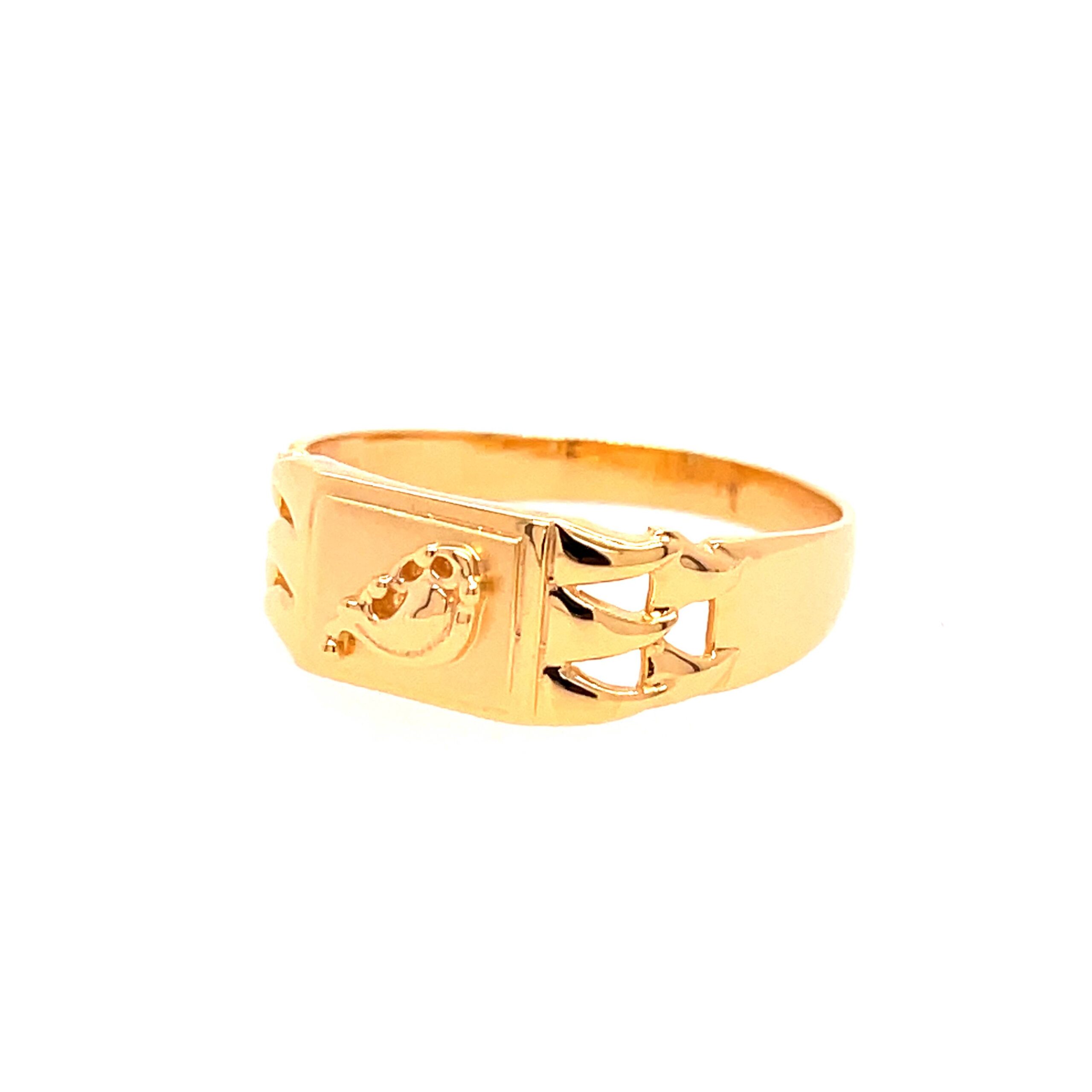 22k Yellow Gold Elegant Plain Ring