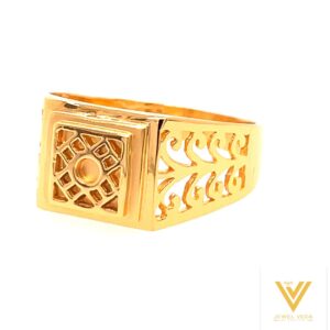 22k yellow gold traditional plain ring