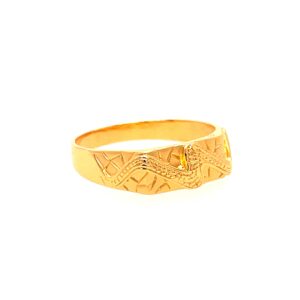 22k yellow gold slien plain ring