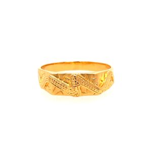 22k yellow gold slien plain ring