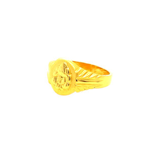 22k Yellow Gold Ganesha Plain Ring