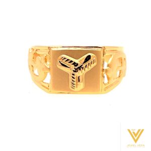 22k yellow gold hero plain ring