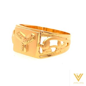 22k yellow gold hero plain ring