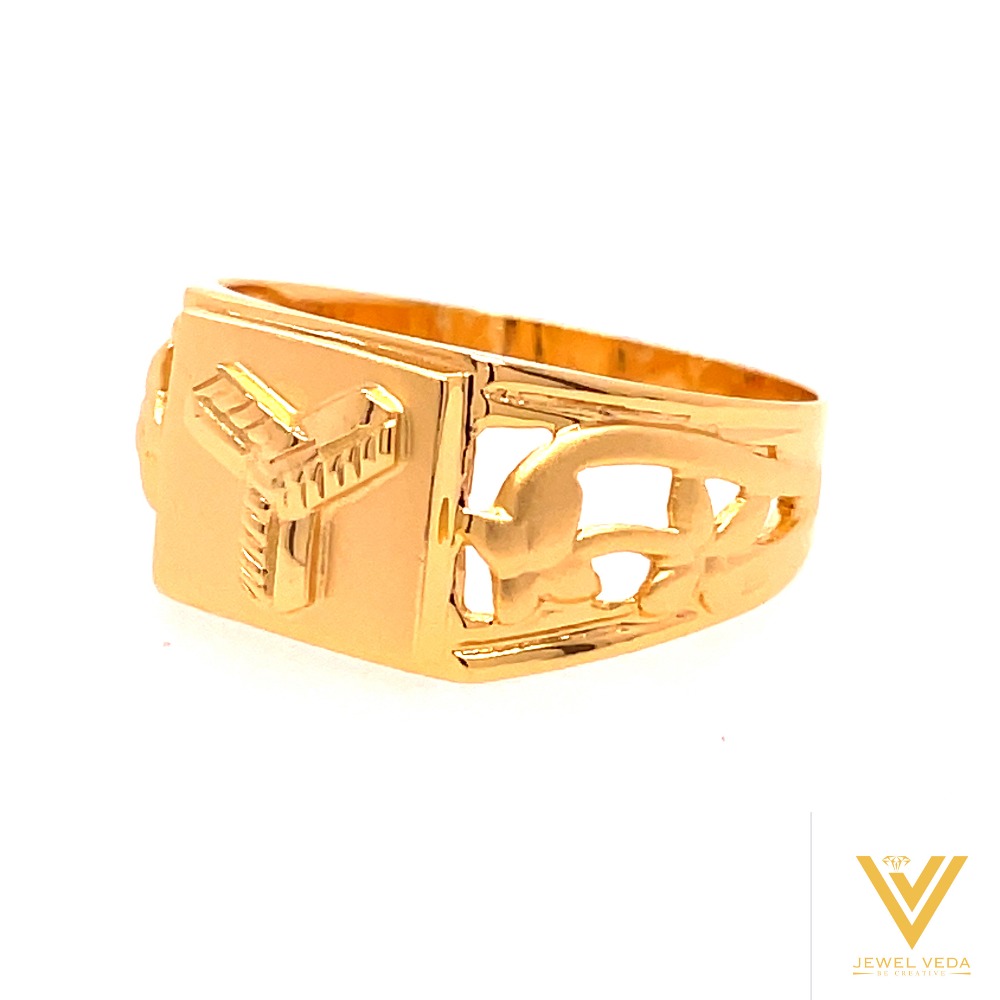 22k yellow gold hero plain ring - Image 2