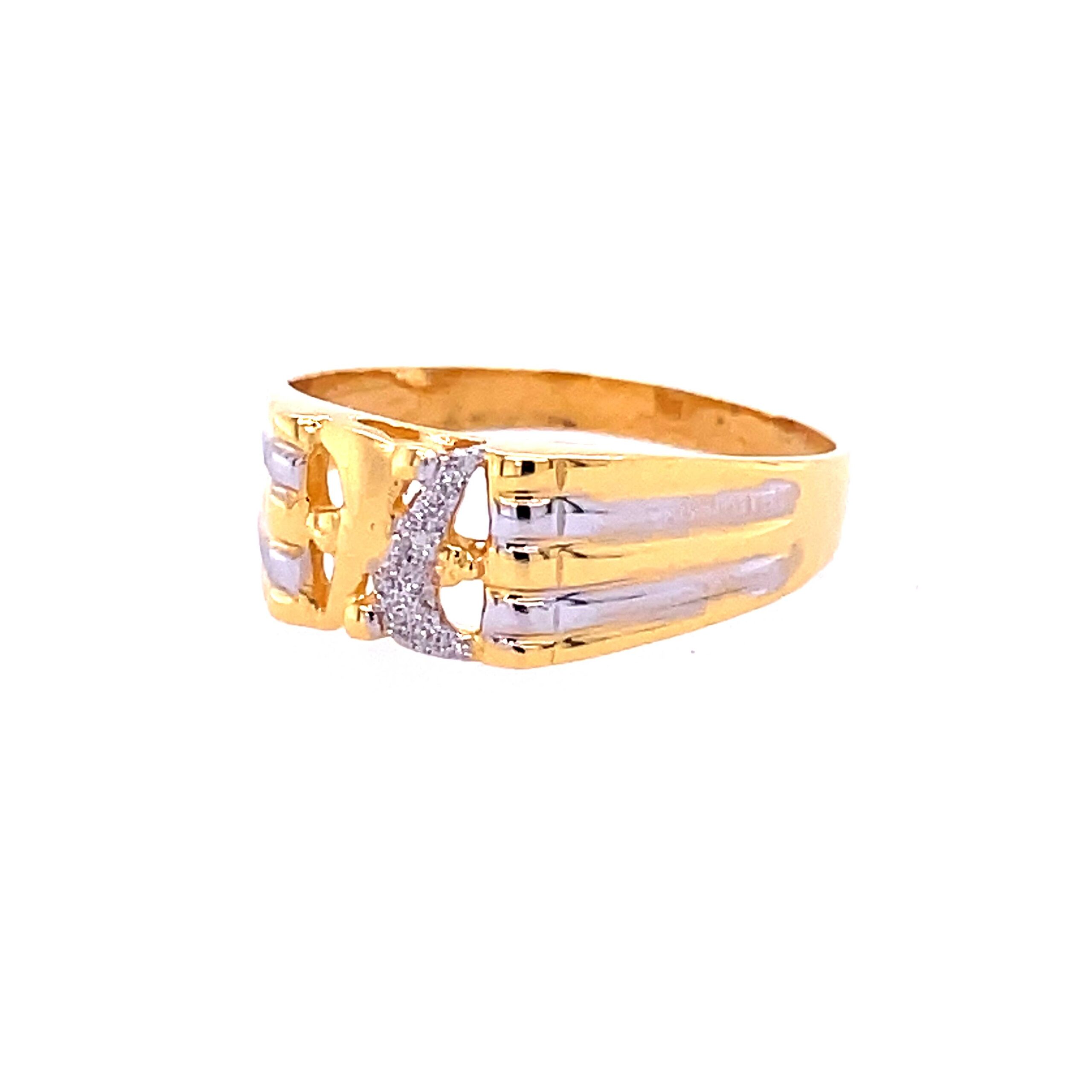 22k yellow gold cory plain ring