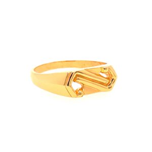 22k Yellow Gold Mystic Plain Ring