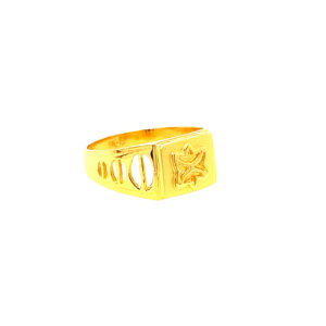 22k yellow gold stark plain ring