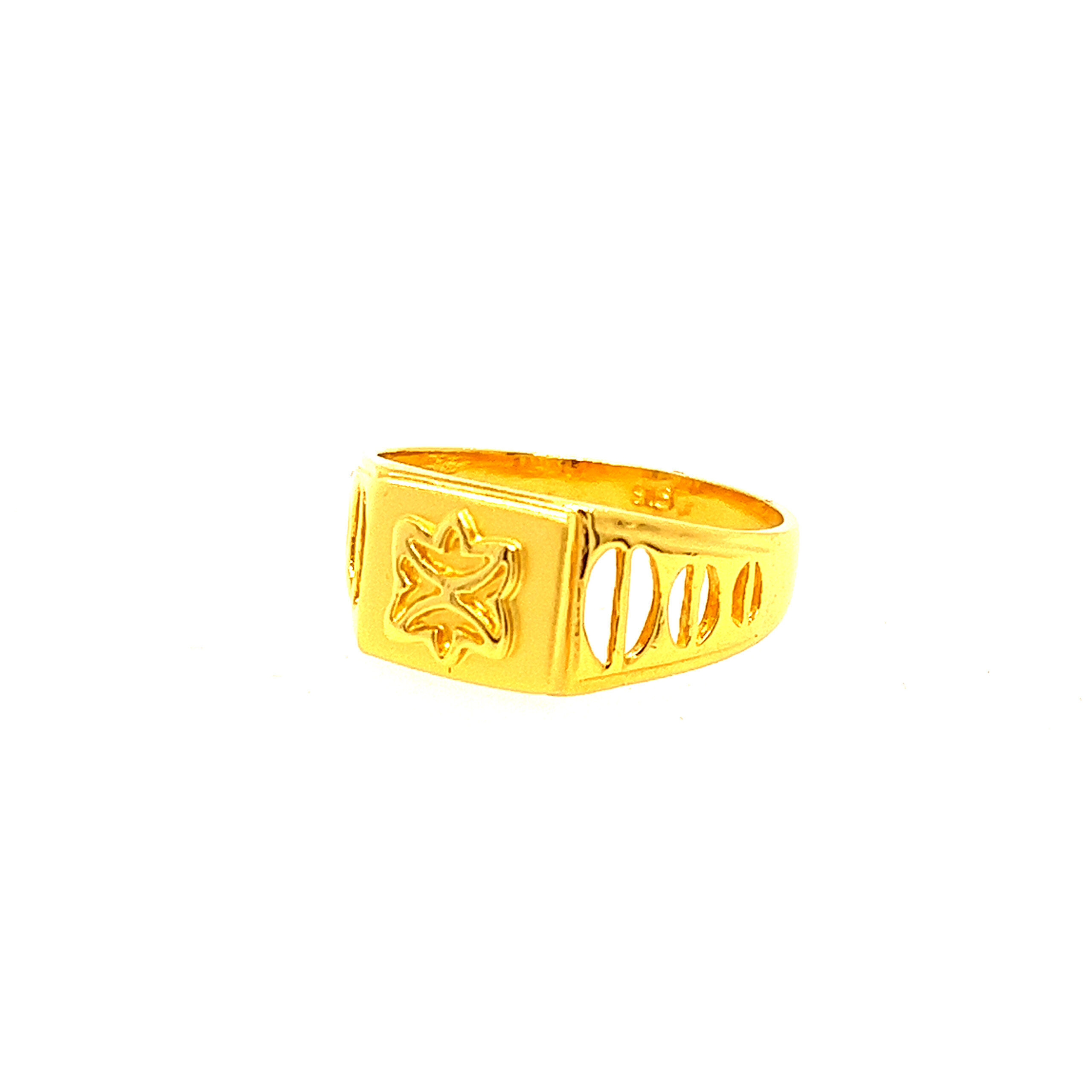 22k yellow gold stark plain ring - Image 2