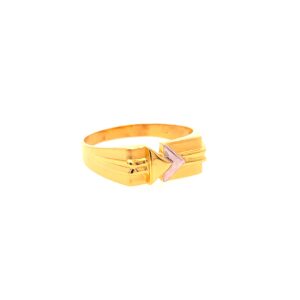 22k yellow gold plain sharro ring